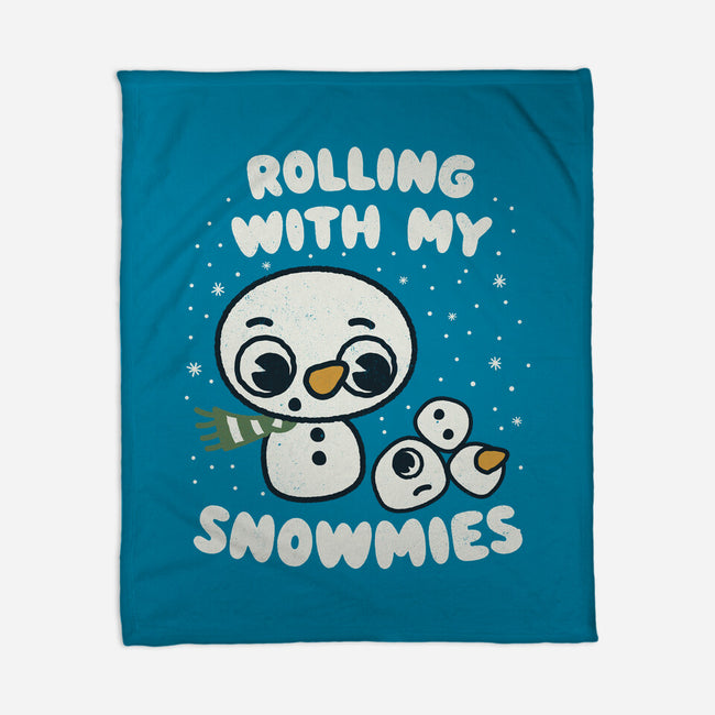 Rolling With My Snowmies-None-Fleece-Blanket-Weird & Punderful