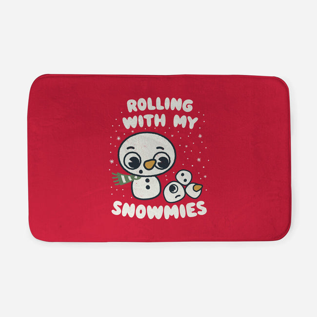 Rolling With My Snowmies-None-Memory Foam-Bath Mat-Weird & Punderful