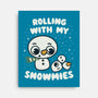 Rolling With My Snowmies-None-Stretched-Canvas-Weird & Punderful