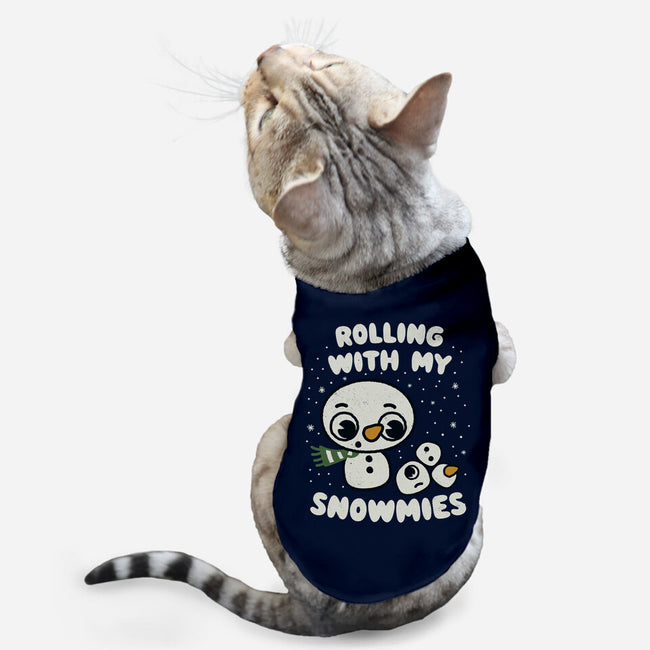 Rolling With My Snowmies-Cat-Basic-Pet Tank-Weird & Punderful