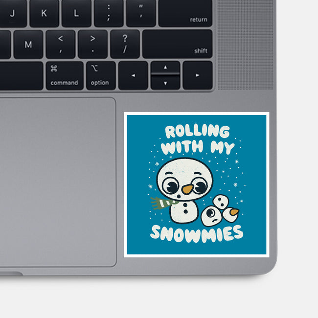 Rolling With My Snowmies-None-Glossy-Sticker-Weird & Punderful