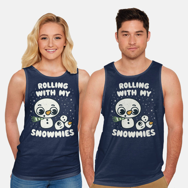 Rolling With My Snowmies-Unisex-Basic-Tank-Weird & Punderful