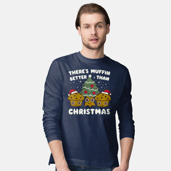 There's Muffin Batter Than Christmas-Mens-Long Sleeved-Tee-Weird & Punderful