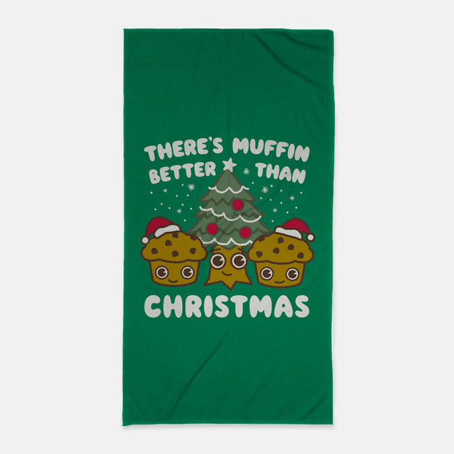 There's Muffin Batter Than Christmas-None-Beach-Towel-Weird & Punderful