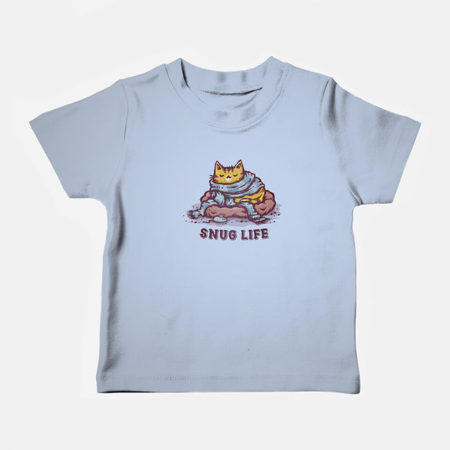 Living The Snug Life-Baby-Basic-Tee-kg07