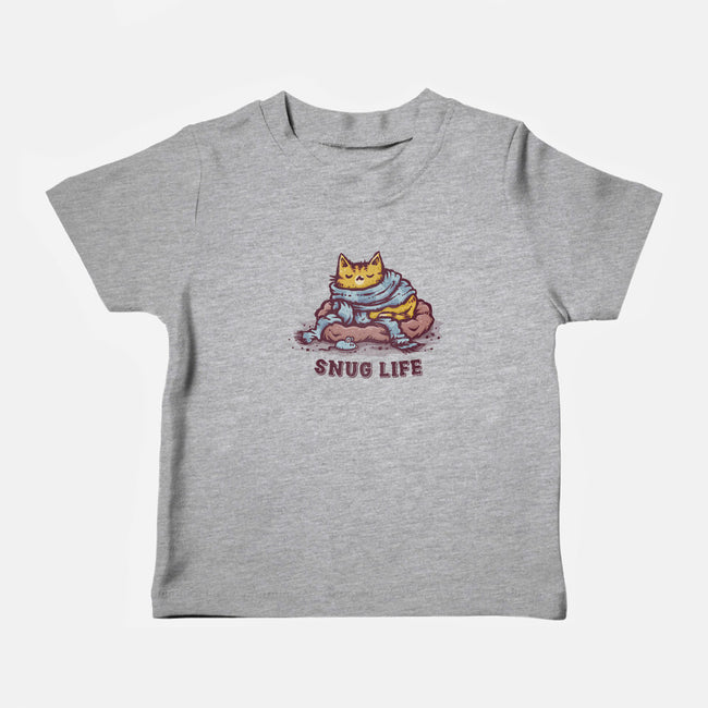 Living The Snug Life-Baby-Basic-Tee-kg07