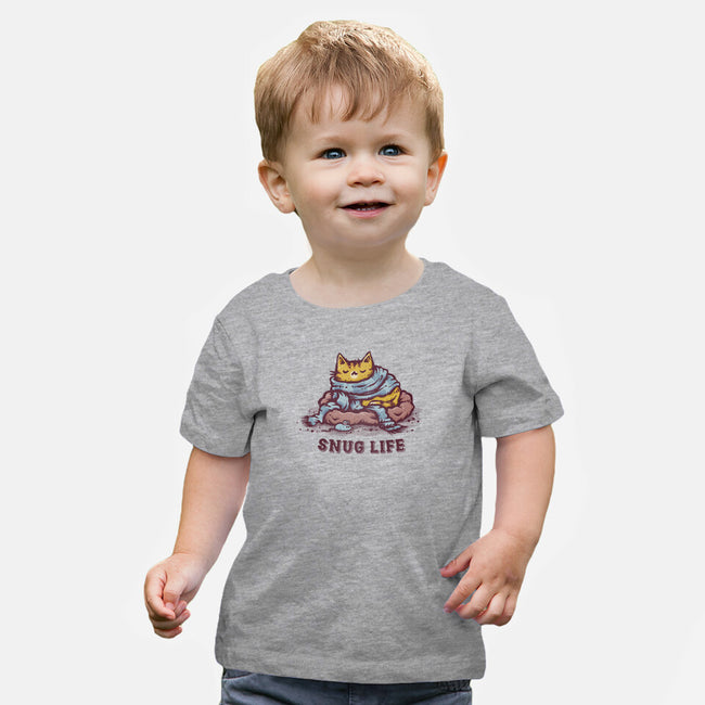 Living The Snug Life-Baby-Basic-Tee-kg07