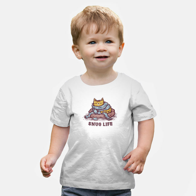 Living The Snug Life-Baby-Basic-Tee-kg07