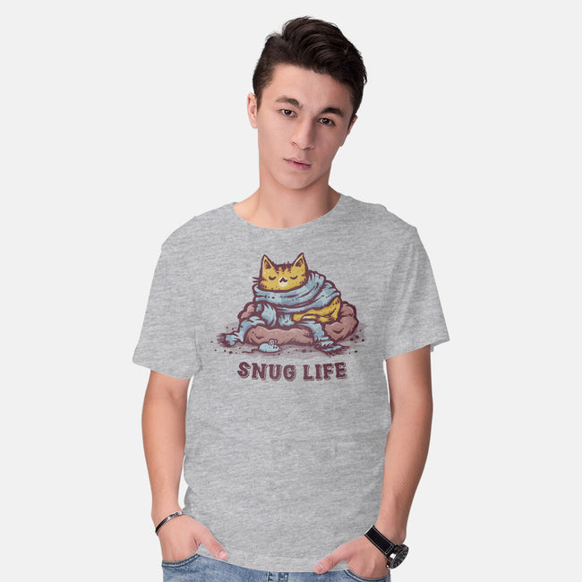 Living The Snug Life-Mens-Basic-Tee-kg07