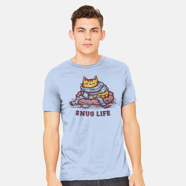 Living The Snug Life-Mens-Heavyweight-Tee-kg07