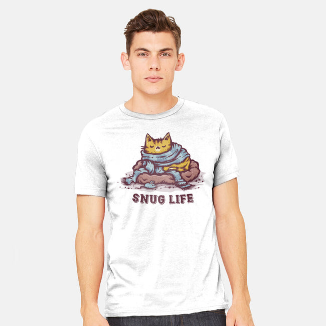 Living The Snug Life-Mens-Heavyweight-Tee-kg07