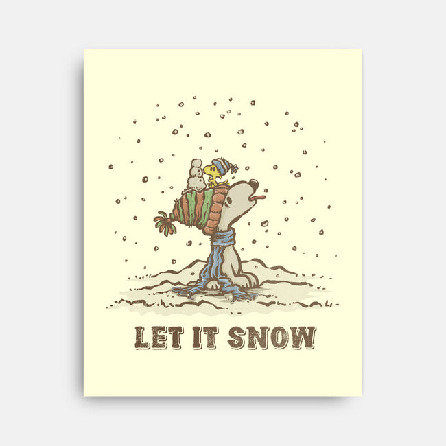 Let It Snow-None-Stretched-Canvas-kg07