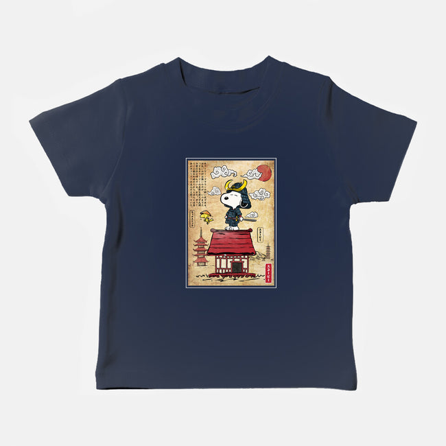 Beagle Samurai In Japan-Baby-Basic-Tee-DrMonekers