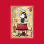 Beagle Samurai In Japan-Womens-Off Shoulder-Tee-DrMonekers