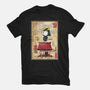 Beagle Samurai In Japan-Mens-Basic-Tee-DrMonekers