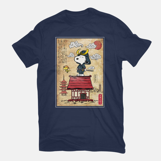 Beagle Samurai In Japan-Mens-Heavyweight-Tee-DrMonekers