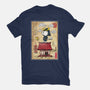 Beagle Samurai In Japan-Womens-Fitted-Tee-DrMonekers