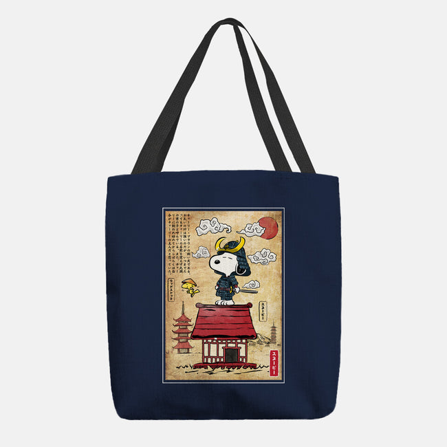 Beagle Samurai In Japan-None-Basic Tote-Bag-DrMonekers