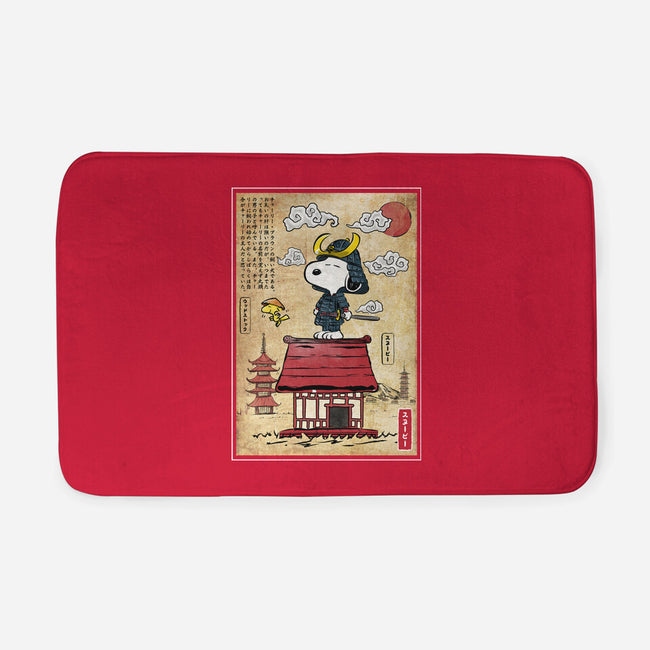 Beagle Samurai In Japan-None-Memory Foam-Bath Mat-DrMonekers