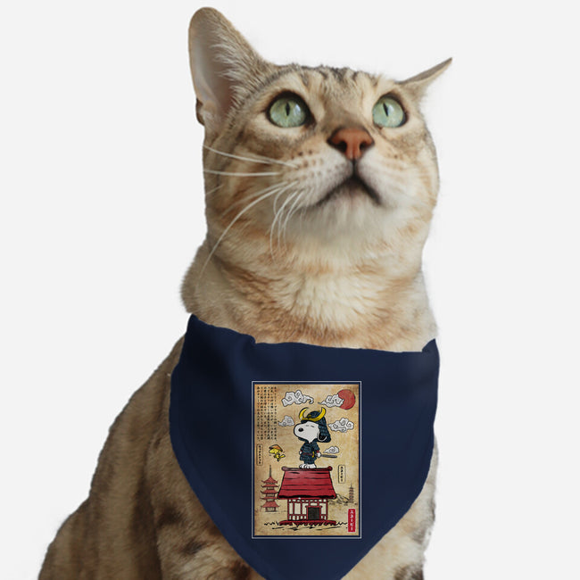 Beagle Samurai In Japan-Cat-Adjustable-Pet Collar-DrMonekers