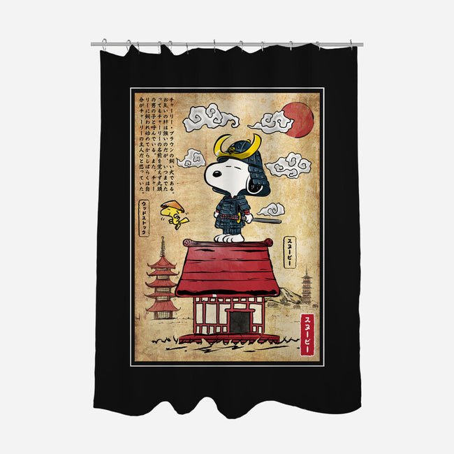 Beagle Samurai In Japan-None-Polyester-Shower Curtain-DrMonekers