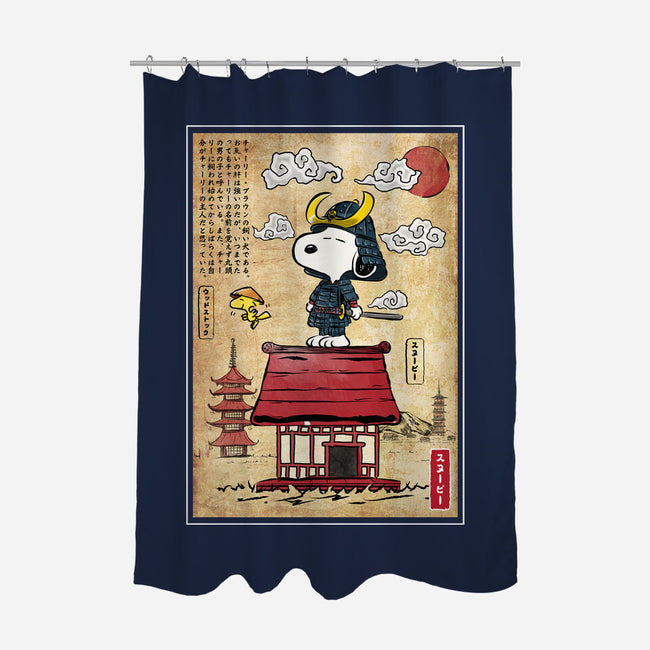 Beagle Samurai In Japan-None-Polyester-Shower Curtain-DrMonekers