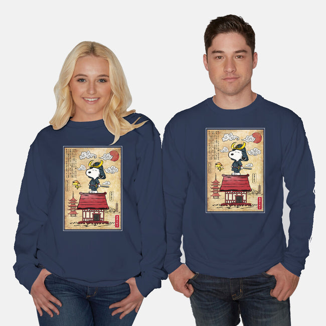 Beagle Samurai In Japan-Unisex-Crew Neck-Sweatshirt-DrMonekers