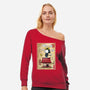 Beagle Samurai In Japan-Womens-Off Shoulder-Sweatshirt-DrMonekers