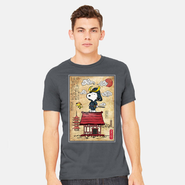 Beagle Samurai In Japan-Mens-Heavyweight-Tee-DrMonekers