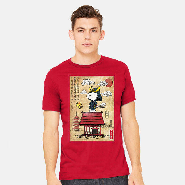 Beagle Samurai In Japan-Mens-Heavyweight-Tee-DrMonekers