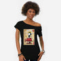 Beagle Samurai In Japan-Womens-Off Shoulder-Tee-DrMonekers