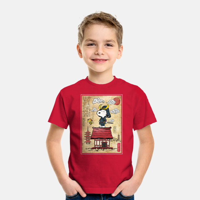 Beagle Samurai In Japan-Youth-Basic-Tee-DrMonekers