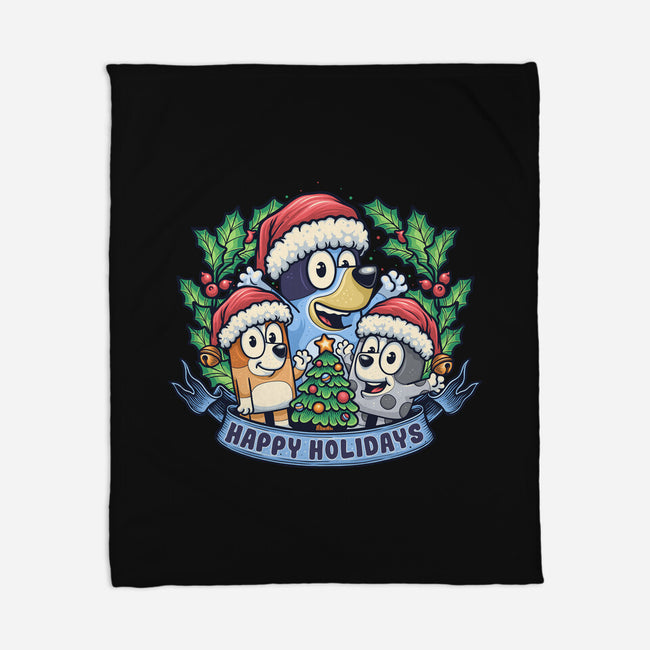 Bluey Holidays-None-Fleece-Blanket-momma_gorilla