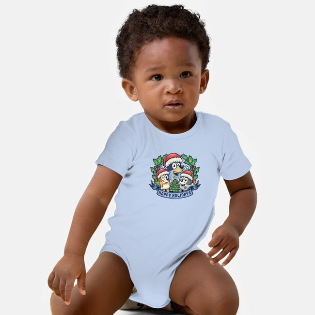 Bluey Holidays-Baby-Basic-Onesie-momma_gorilla