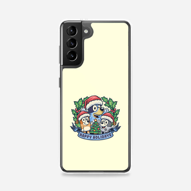 Bluey Holidays-Samsung-Snap-Phone Case-momma_gorilla