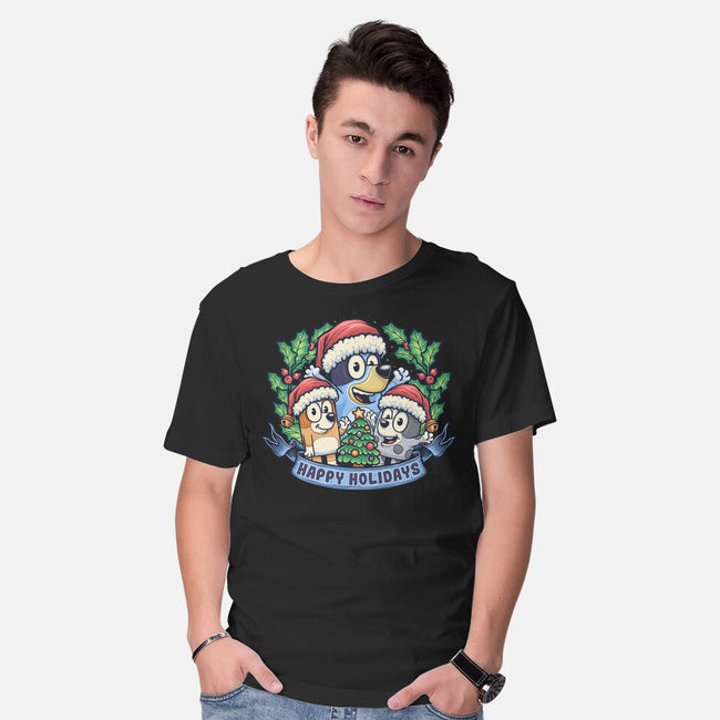 Bluey Holidays-Mens-Basic-Tee-momma_gorilla