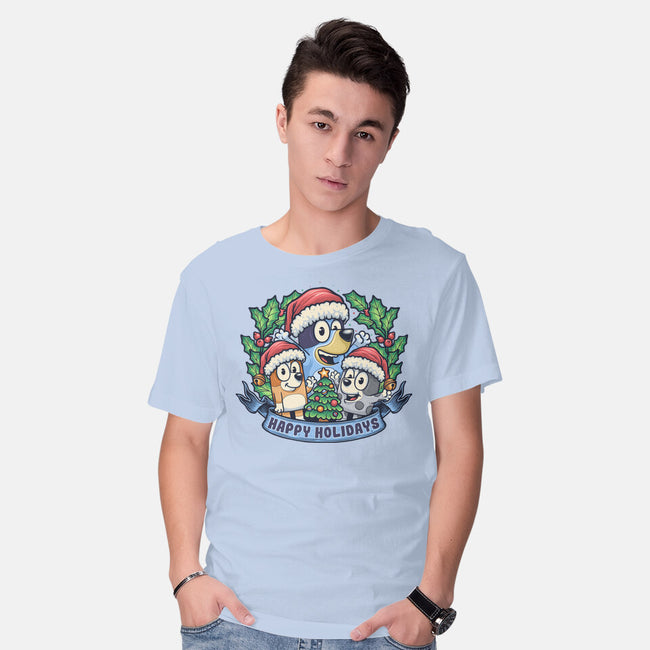 Bluey Holidays-Mens-Basic-Tee-momma_gorilla