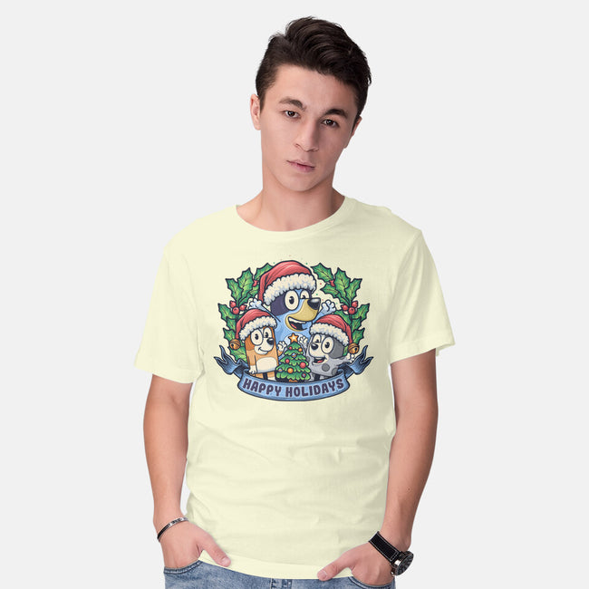 Bluey Holidays-Mens-Basic-Tee-momma_gorilla