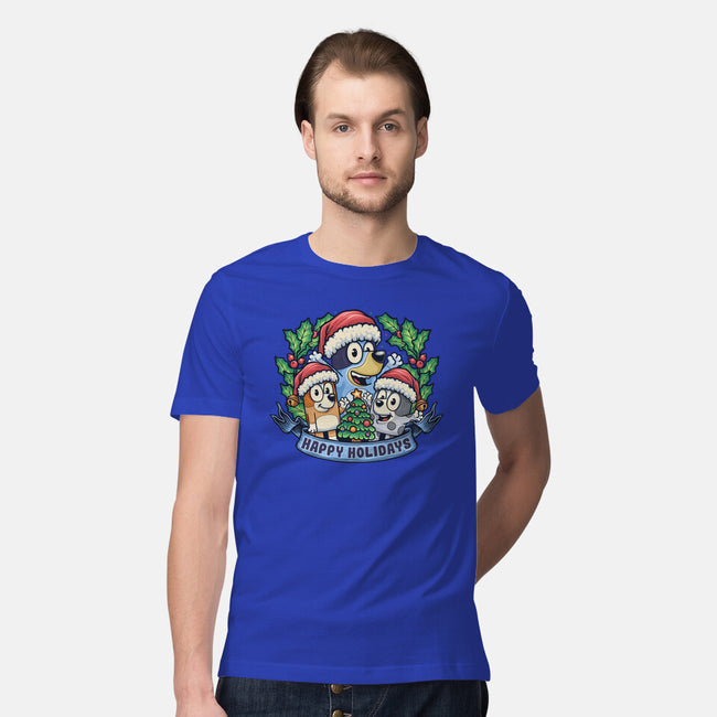 Bluey Holidays-Mens-Premium-Tee-momma_gorilla