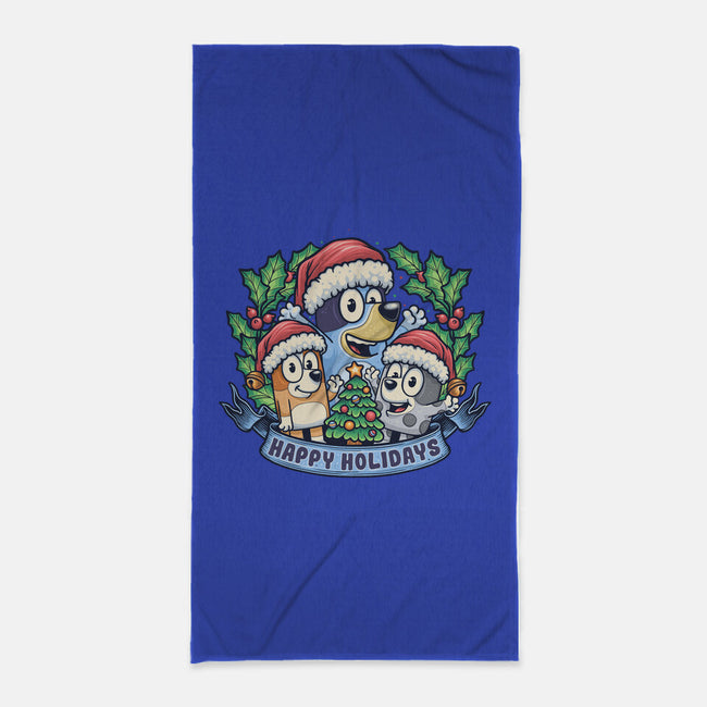 Bluey Holidays-None-Beach-Towel-momma_gorilla