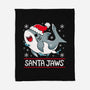 Santa Jaws-None-Fleece-Blanket-Vallina84