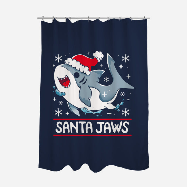 Santa Jaws-None-Polyester-Shower Curtain-Vallina84