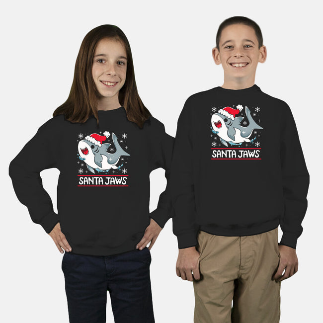 Santa Jaws-Youth-Crew Neck-Sweatshirt-Vallina84