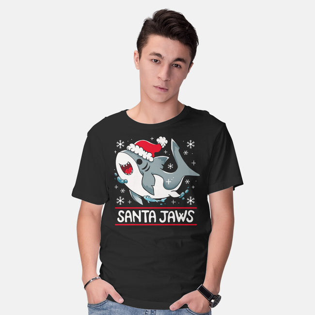 Santa Jaws-Mens-Basic-Tee-Vallina84