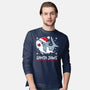 Santa Jaws-Mens-Long Sleeved-Tee-Vallina84