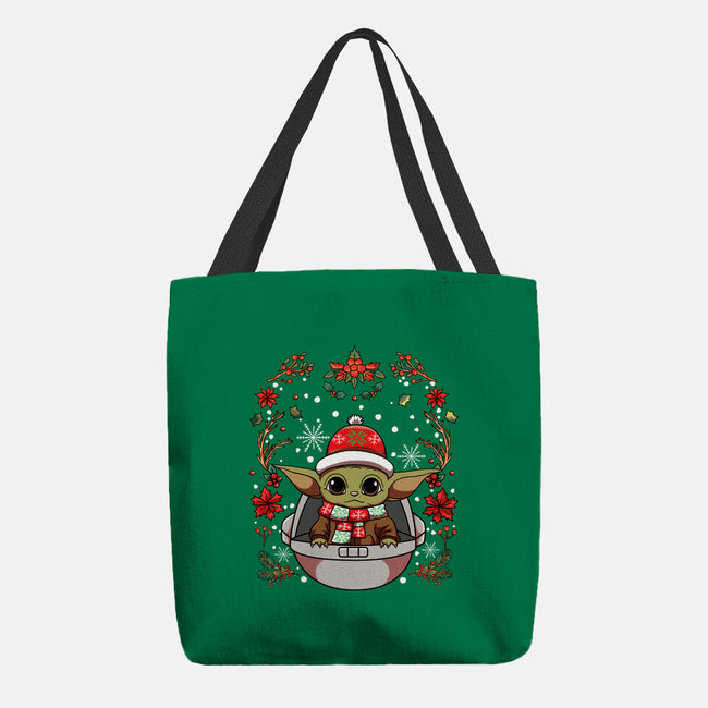 Christmas Yoda-None-Basic Tote-Bag-JamesQJO