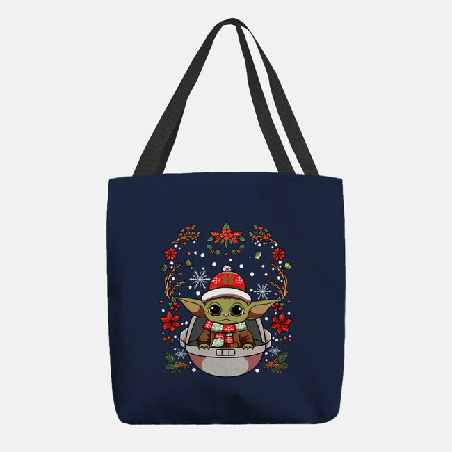 Christmas Yoda-None-Basic Tote-Bag-JamesQJO