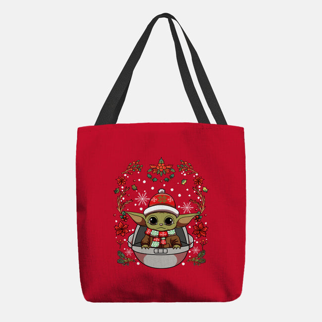 Christmas Yoda-None-Basic Tote-Bag-JamesQJO