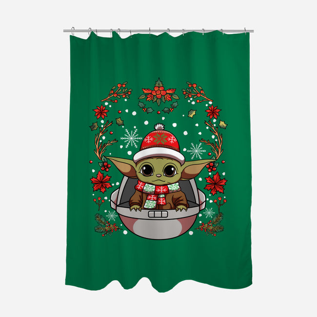 Christmas Yoda-None-Polyester-Shower Curtain-JamesQJO