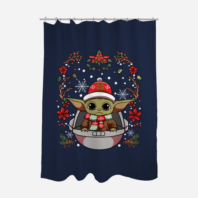 Christmas Yoda-None-Polyester-Shower Curtain-JamesQJO